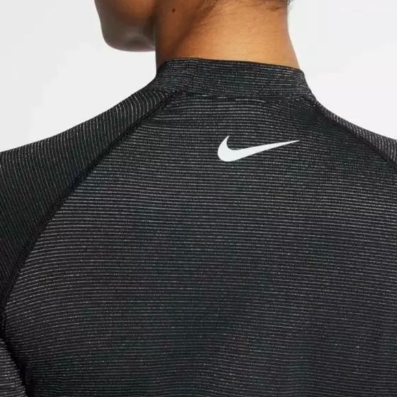 Nike Pro Warm Black Long Sleeve Drifit Running Top - Picture 3 of 11